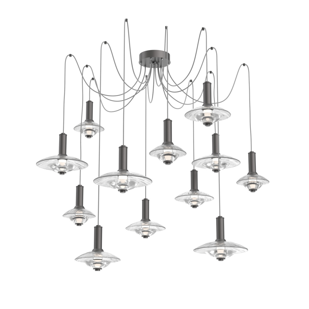 Cirrus Round 12pc Swag Multi-Pendant Chandelier
