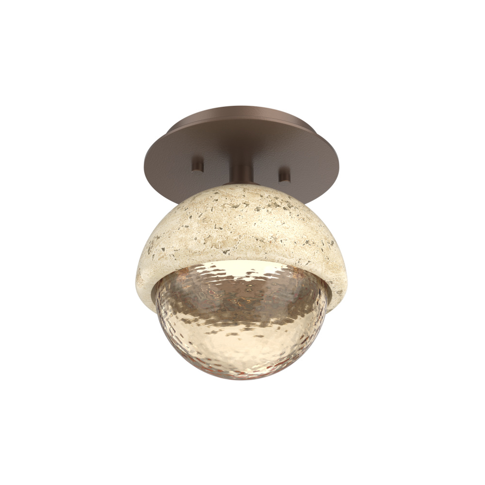 Single Glass Sconce & Flush Mount - Cabochon