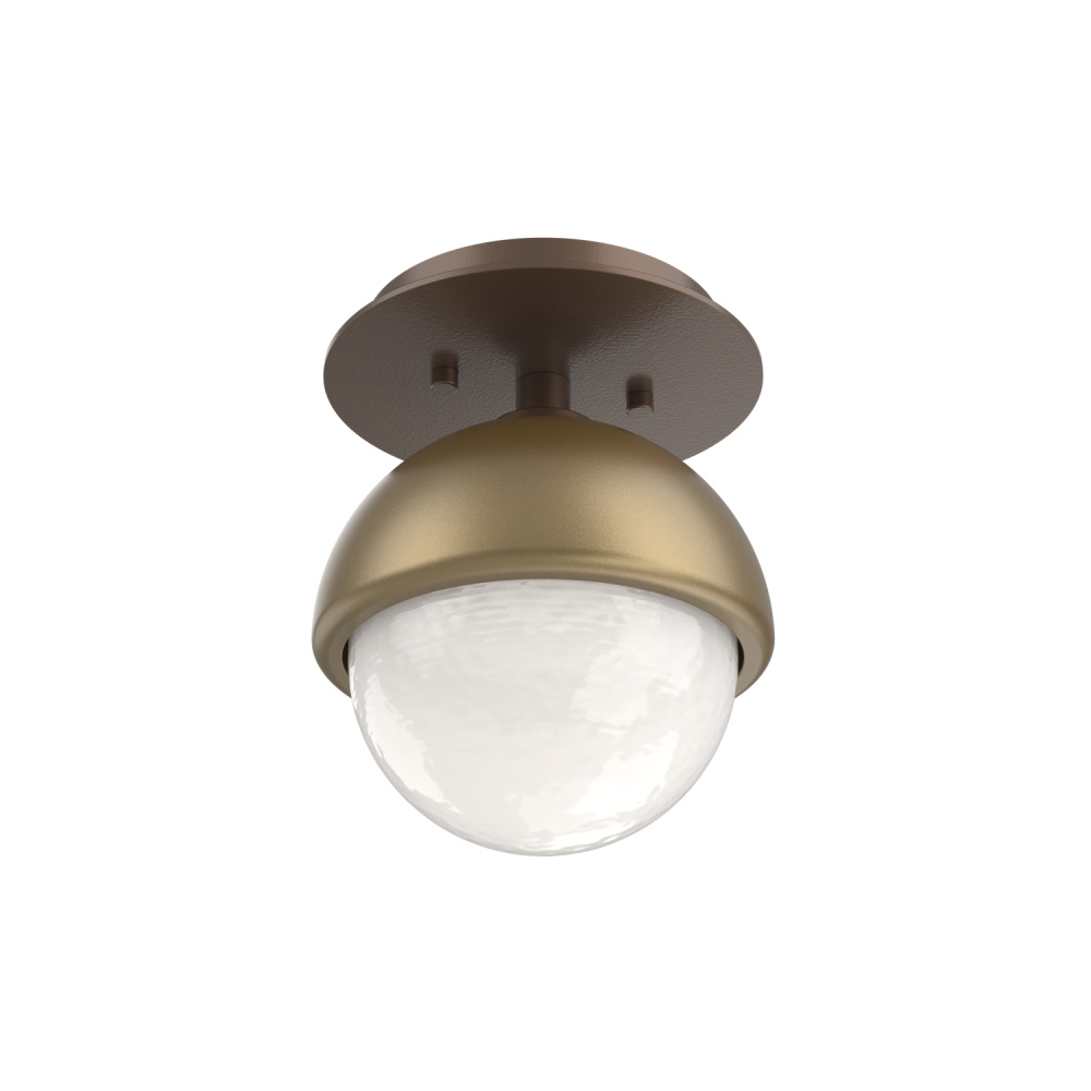 Cabochon Flush Mount Wall Sconce Burnished Bronze