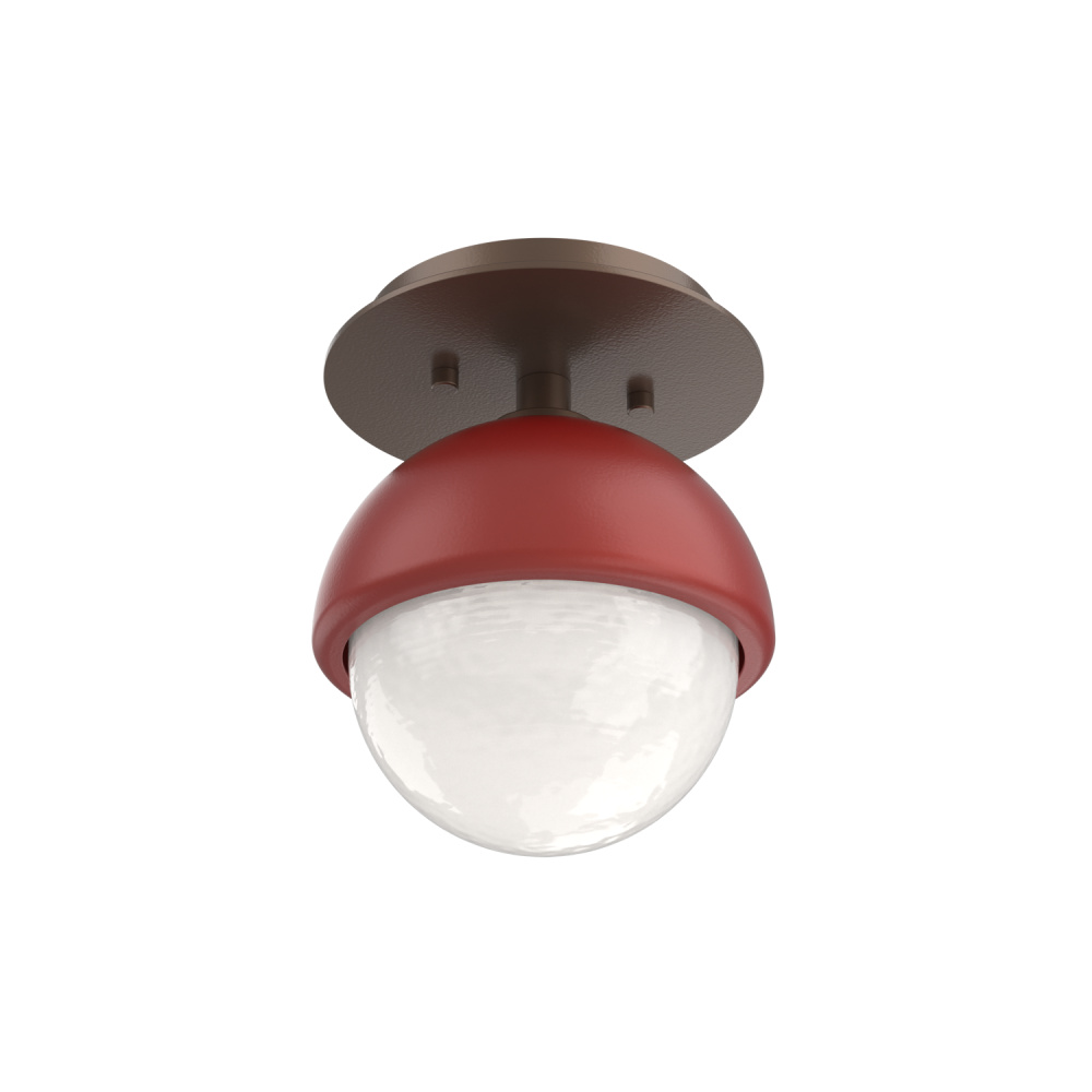 Cabochon Flush Mount Wall Sconce Burnished Bronze