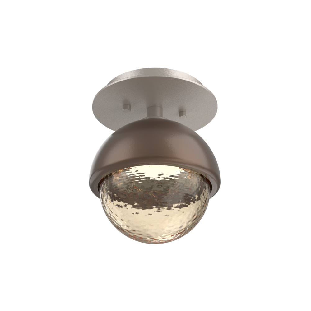 Cabochon Flush Mount Wall Sconce Beige Silver