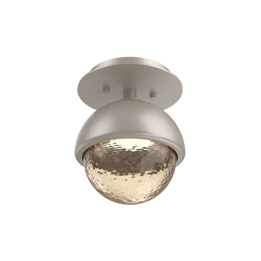 Cabochon Flush Mount Wall Sconce Beige Silver