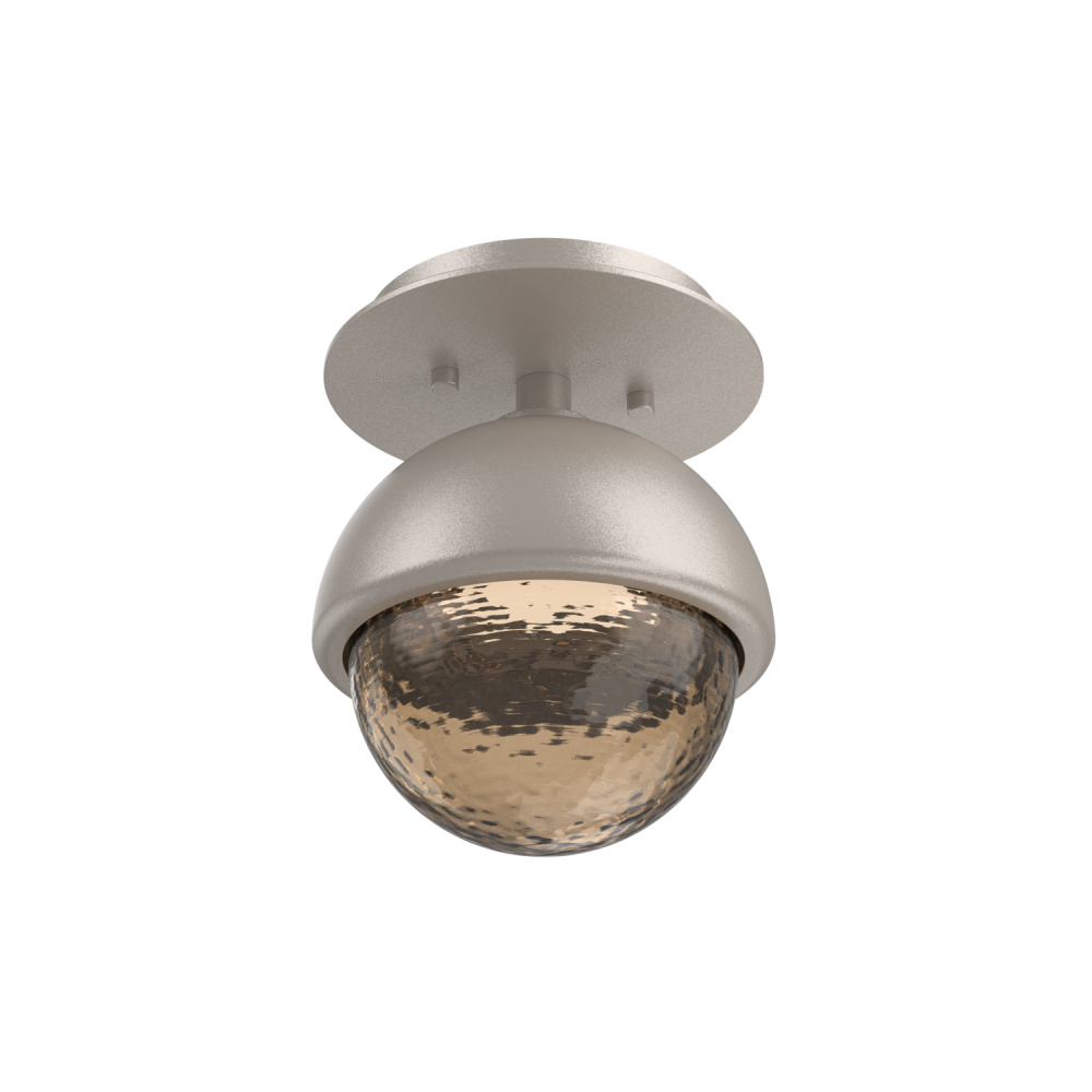 Cabochon Flush Mount Wall Sconce Beige Silver