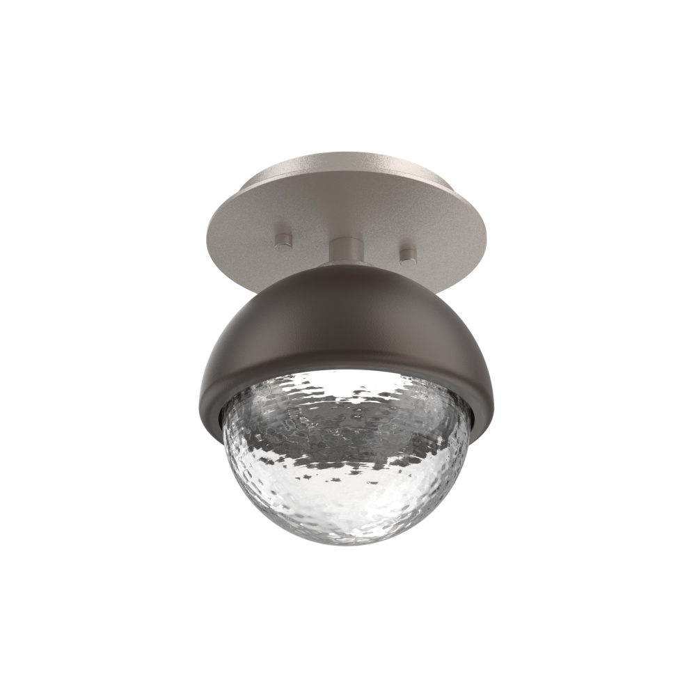 Cabochon Flush Mount Wall Sconce Beige Silver