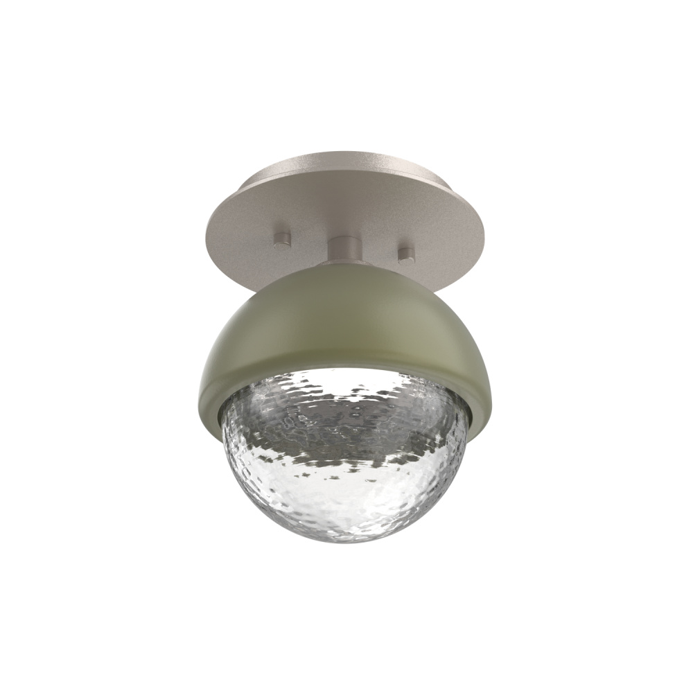 Cabochon Flush Mount Wall Sconce Beige Silver
