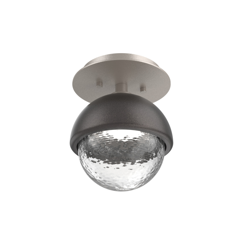 Cabochon Flush Mount Wall Sconce Beige Silver