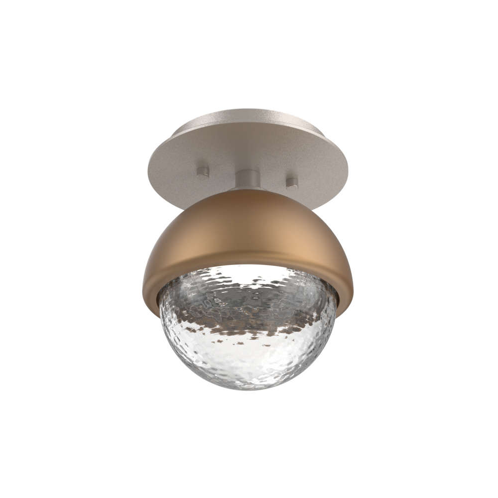 Cabochon Flush Mount Wall Sconce Beige Silver
