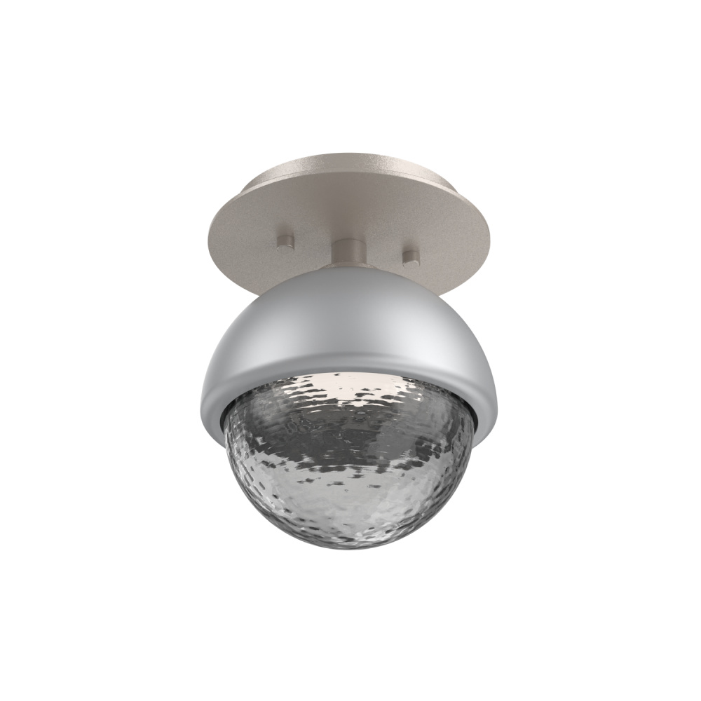 Cabochon Flush Mount Wall Sconce Beige Silver