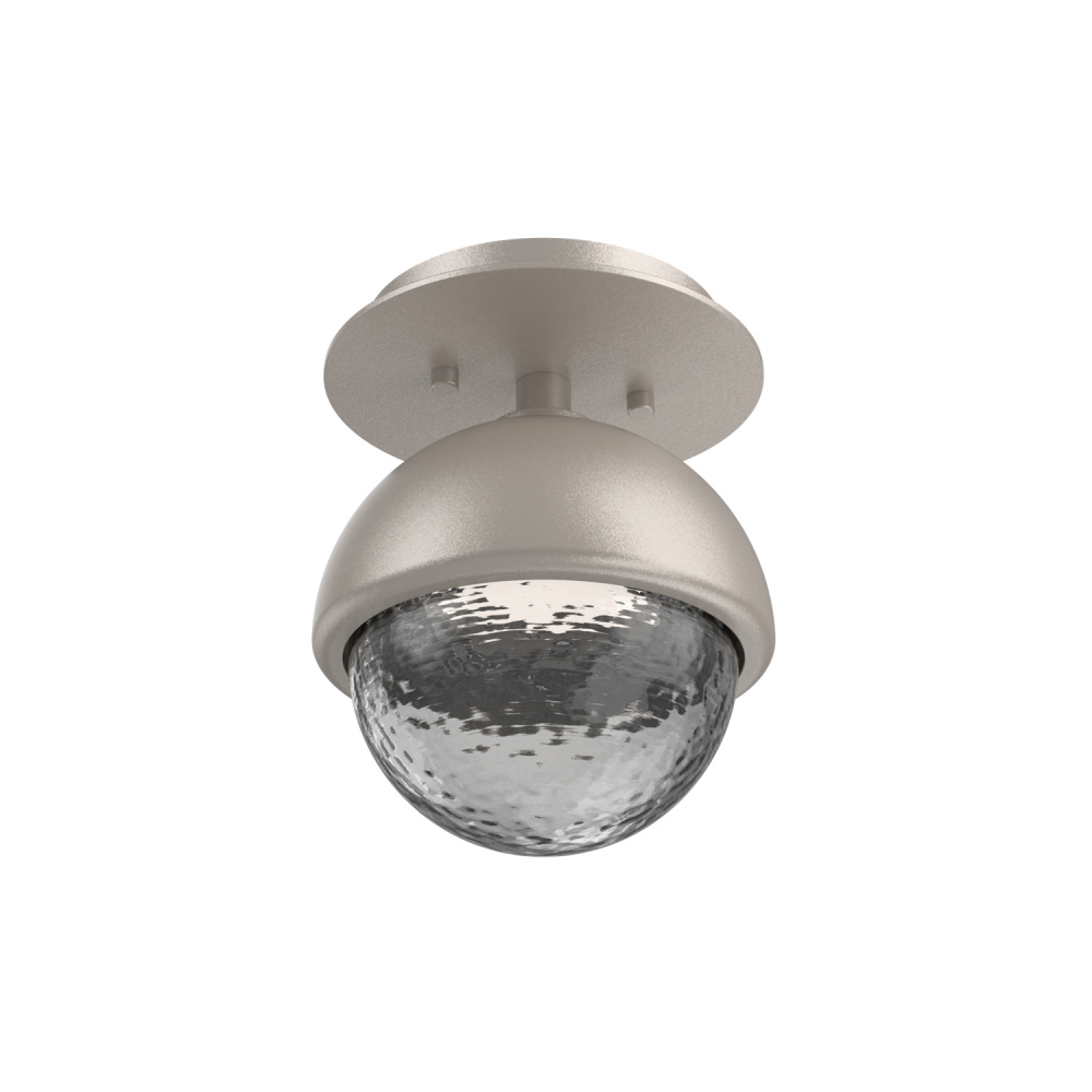 Cabochon Flush Mount Wall Sconce Beige Silver