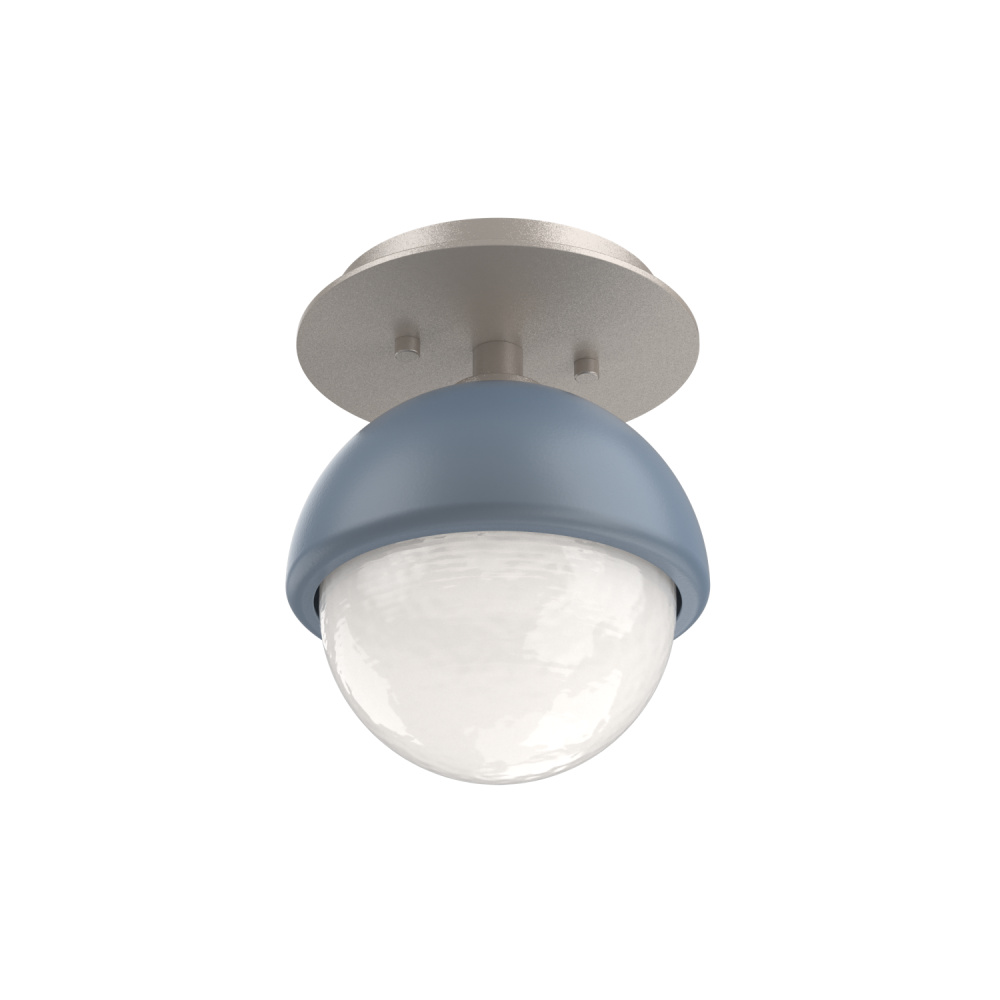 Cabochon Flush Mount Wall Sconce Beige Silver