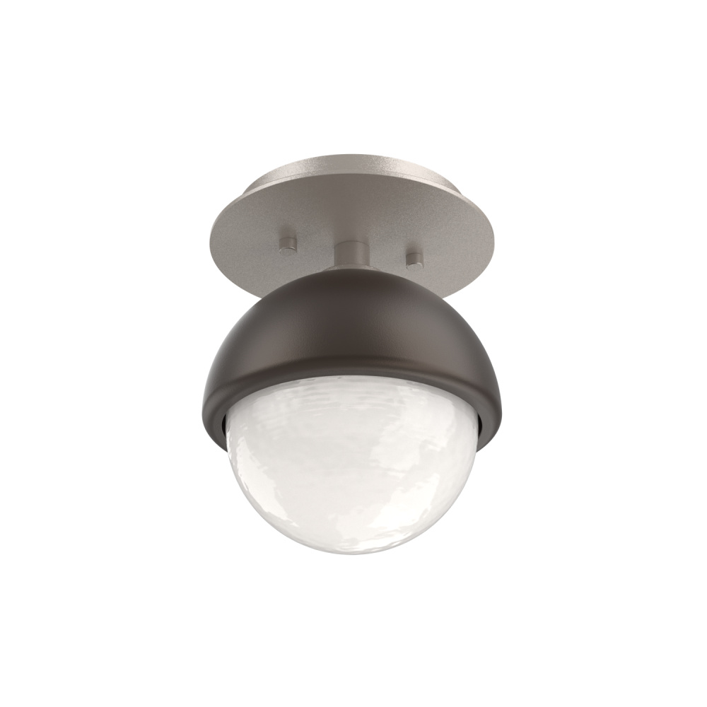 Cabochon Flush Mount Wall Sconce Beige Silver