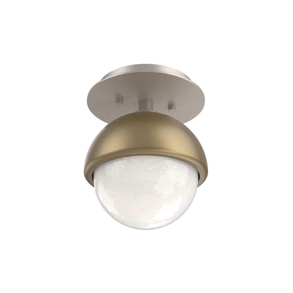 Cabochon Flush Mount Wall Sconce Beige Silver
