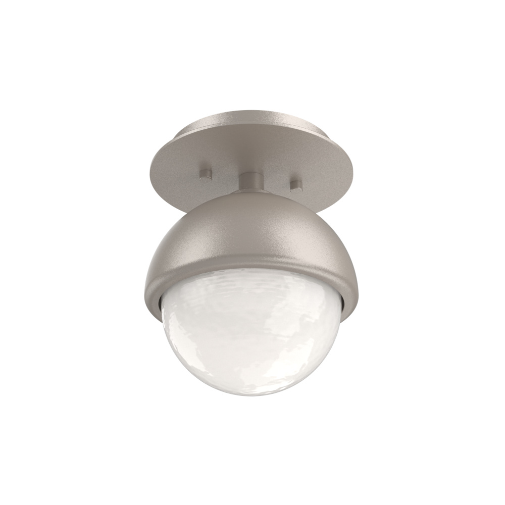Cabochon Flush Mount Wall Sconce Beige Silver