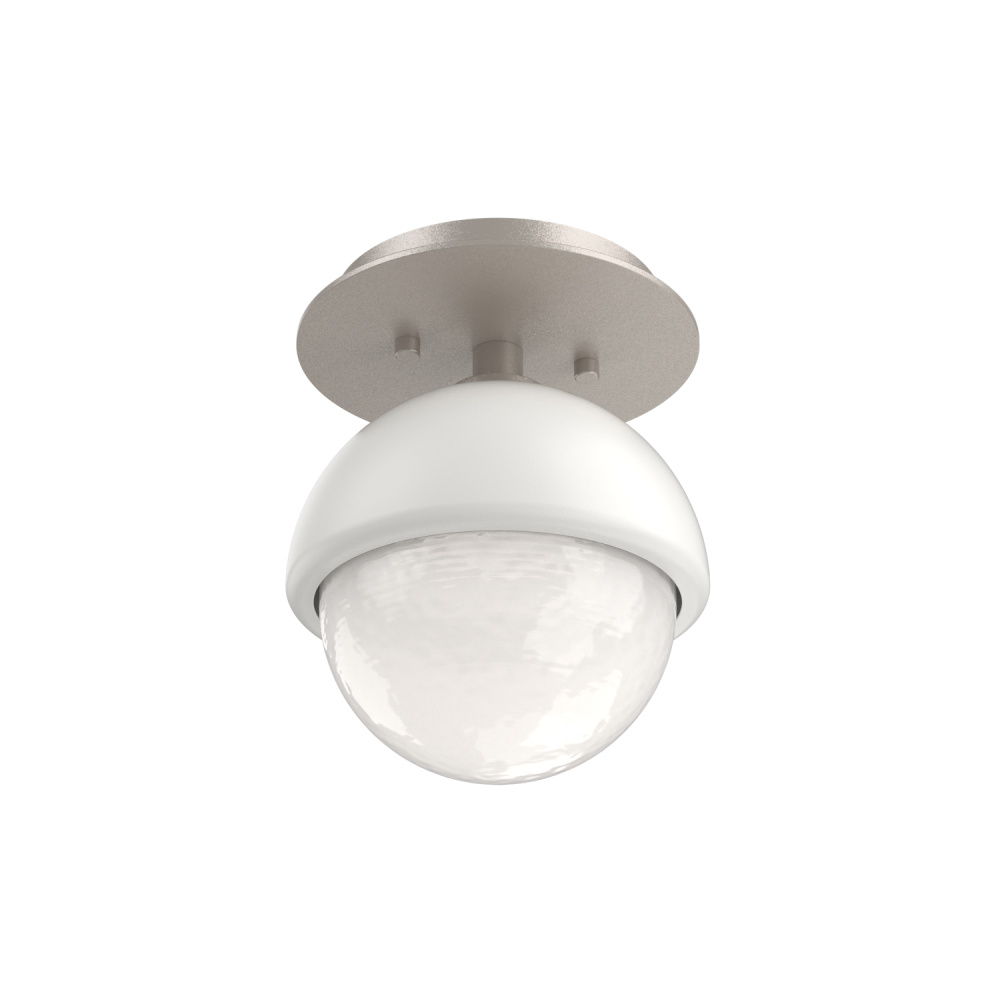 Cabochon Flush Mount Wall Sconce Beige Silver
