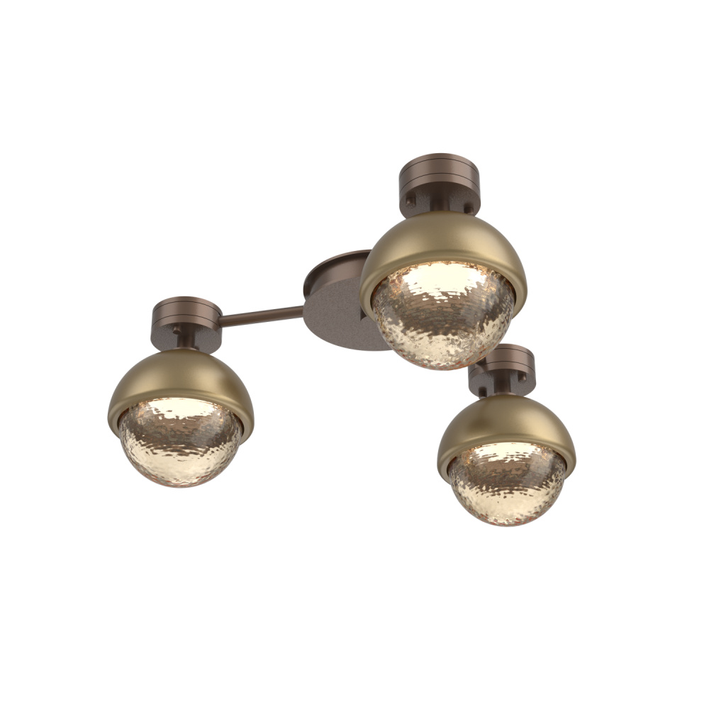 Cabochon Flush Mount Wall Sconce Burnished Bronze