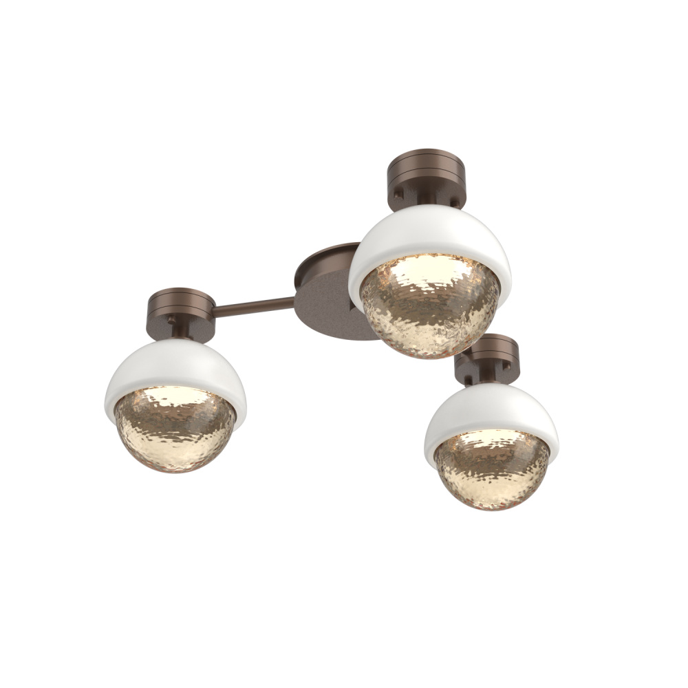 Cabochon Flush Mount Wall Sconce Burnished Bronze