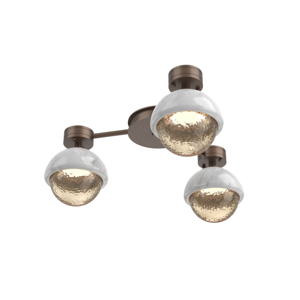 Cabochon Flush Mount Wall Sconce Burnished Bronze