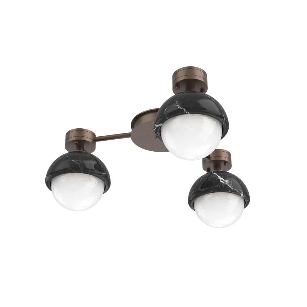 Cabochon Flush Mount Wall Sconce Burnished Bronze