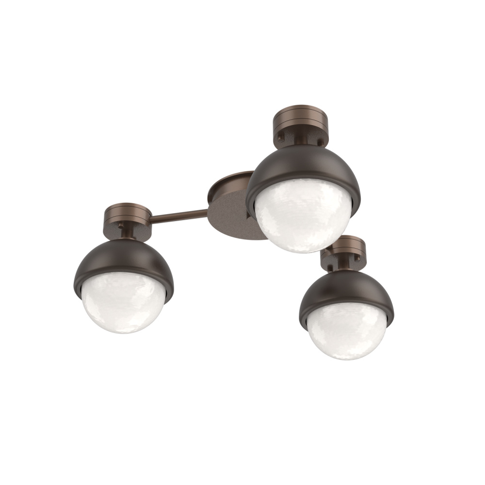 Cabochon Flush Mount Wall Sconce Burnished Bronze