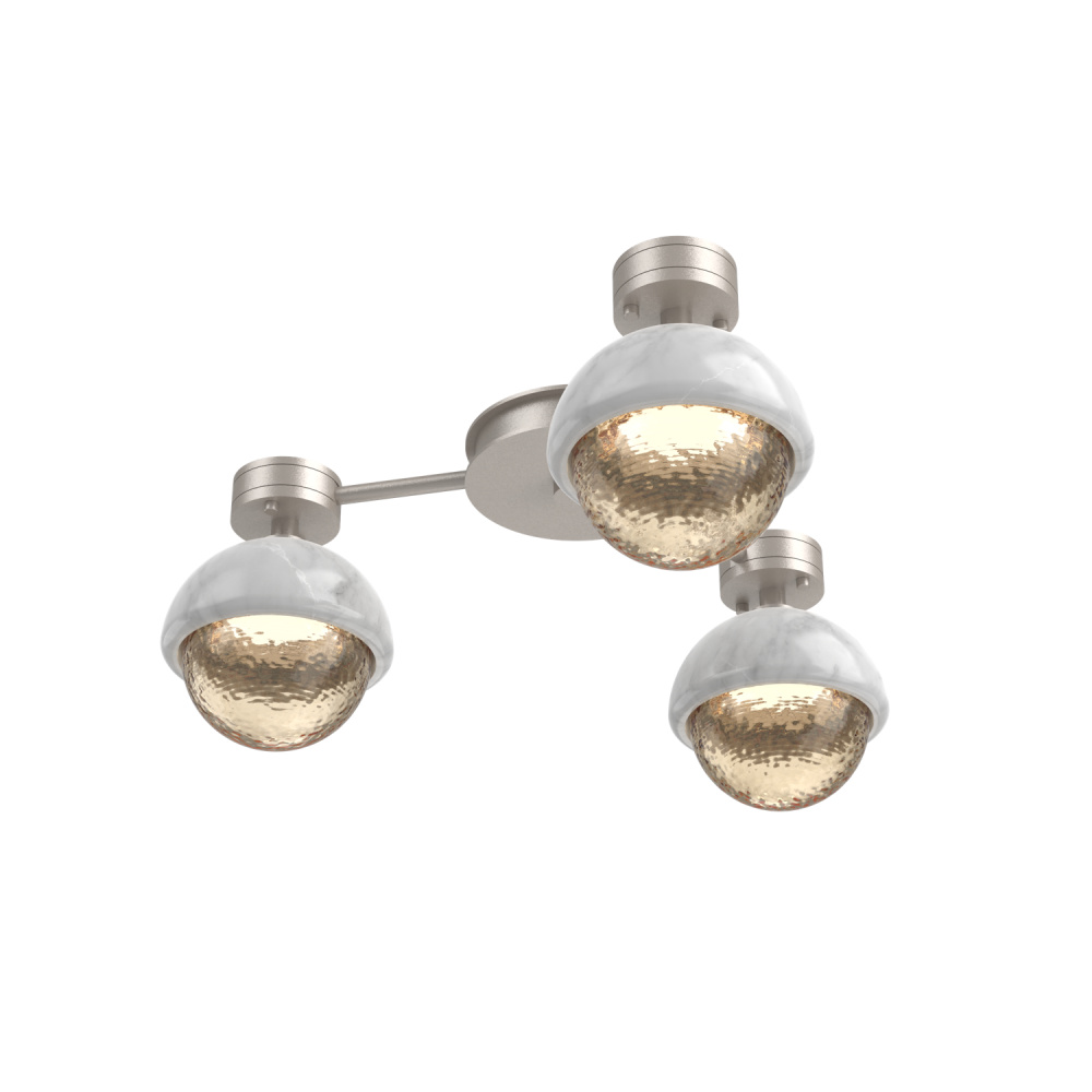 Cabochon Flush Mount Wall Sconce Beige Silver