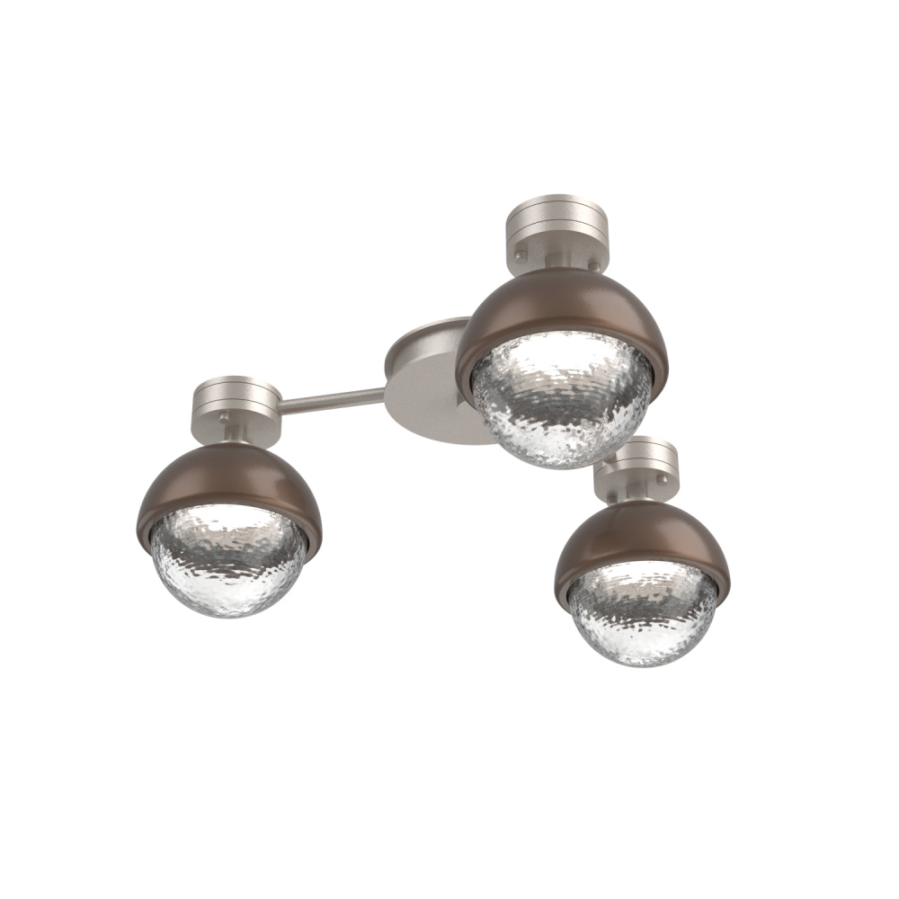 Cabochon Flush Mount Wall Sconce Beige Silver