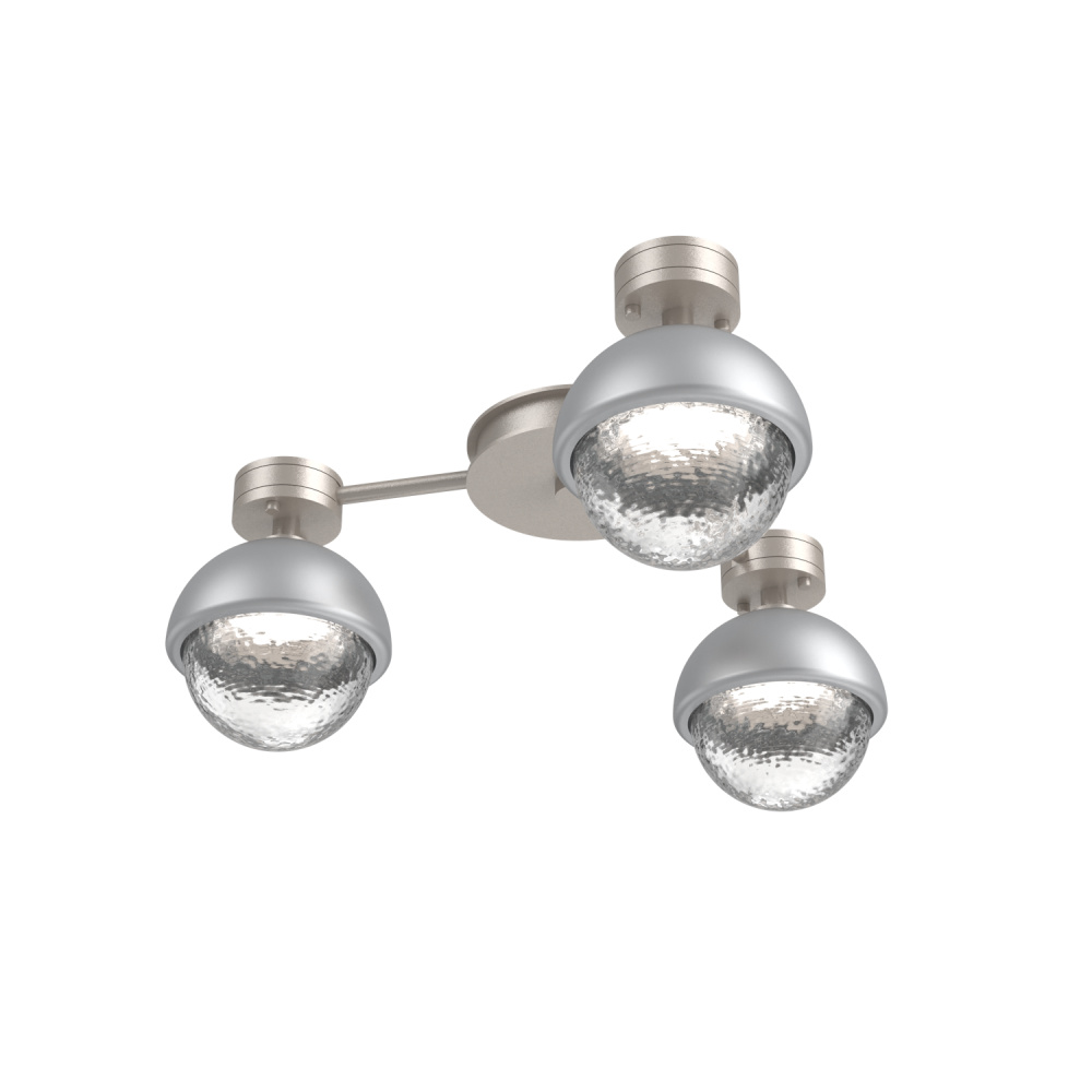 Cabochon Flush Mount Wall Sconce Beige Silver
