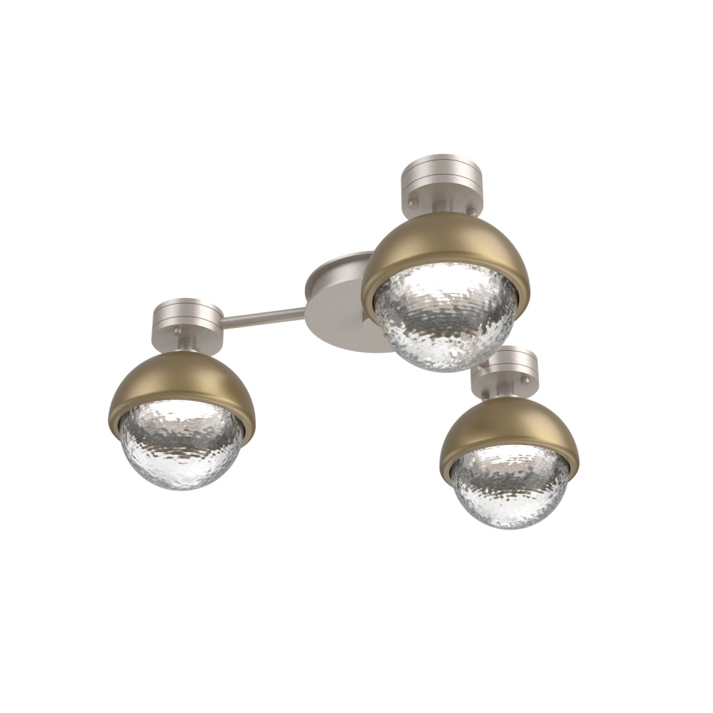Cabochon Flush Mount Wall Sconce Beige Silver