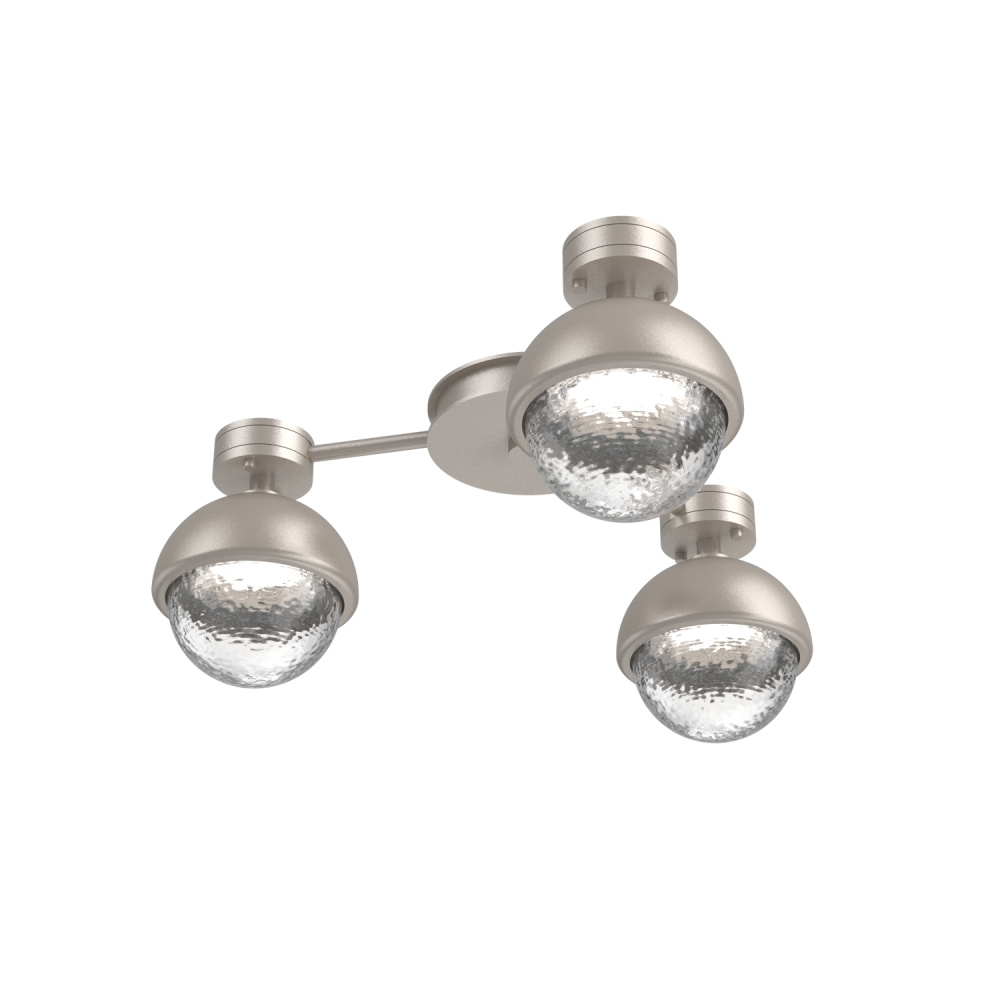 Cabochon Flush Mount Wall Sconce Beige Silver