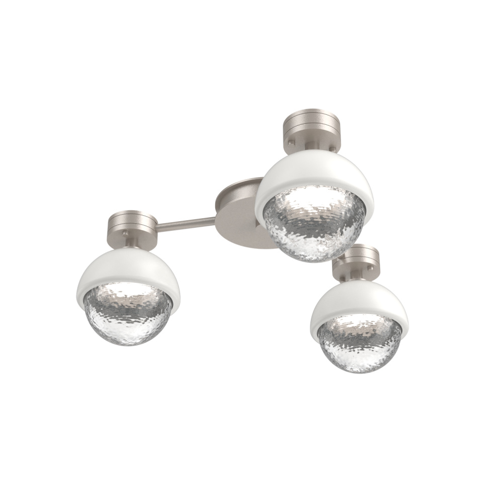 Cabochon Flush Mount Wall Sconce Beige Silver