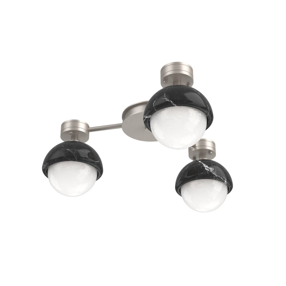 Cabochon Flush Mount Wall Sconce Beige Silver