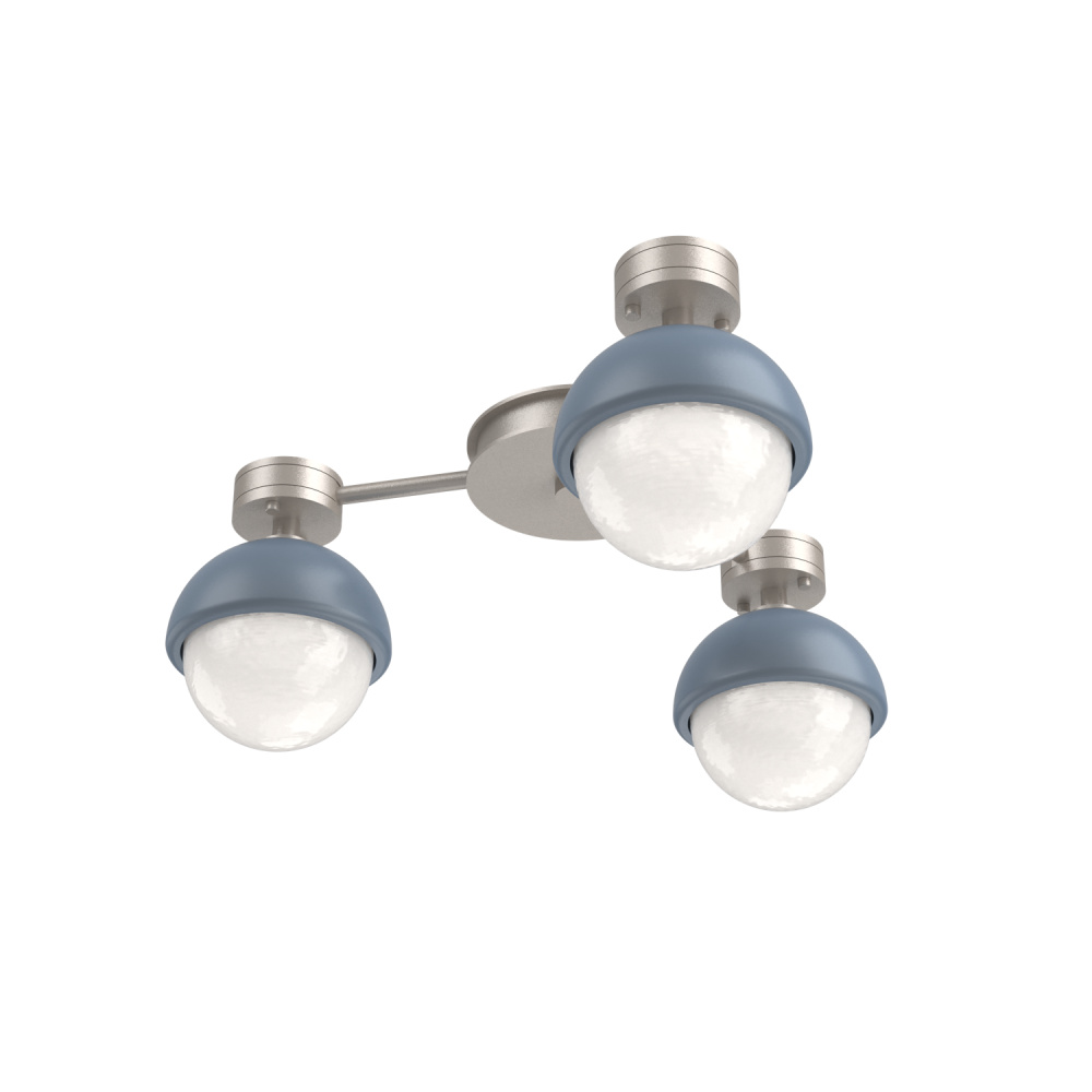 Cabochon Flush Mount Wall Sconce Beige Silver