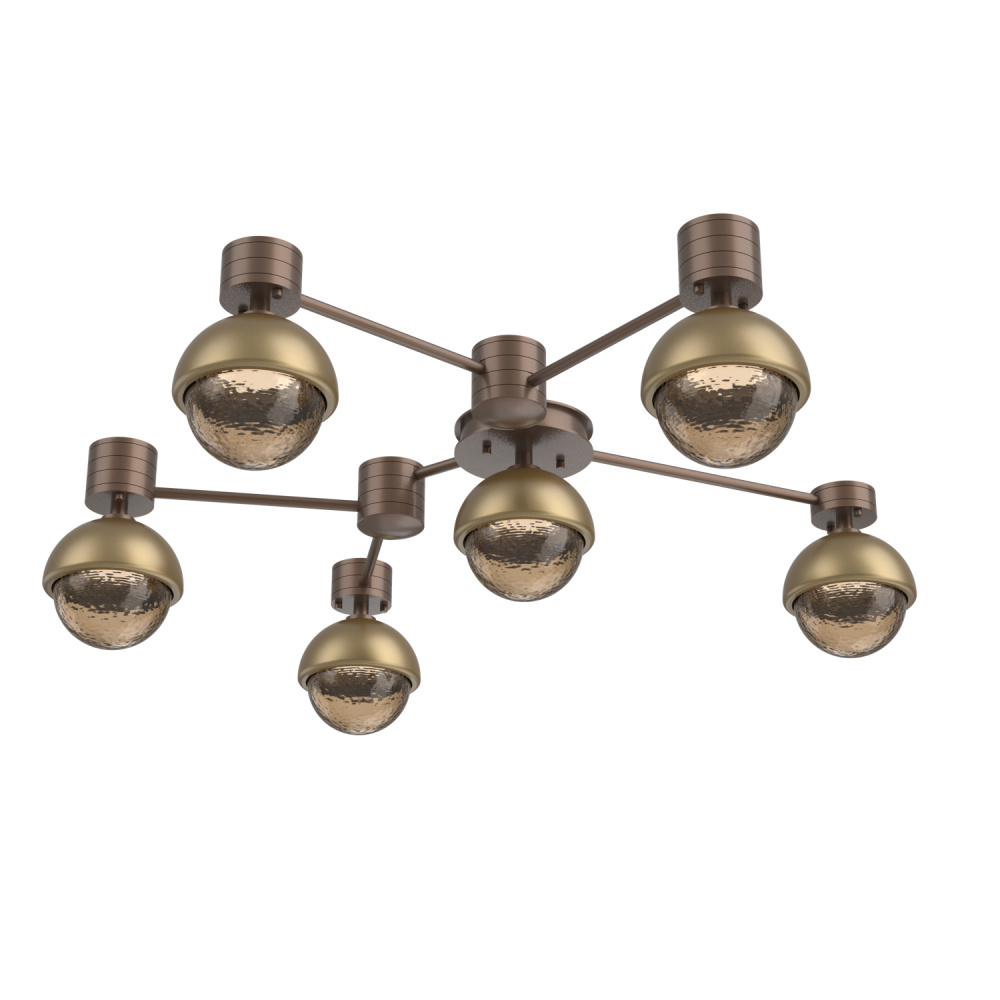 Cabochon Flush Mount Wall Sconce Burnished Bronze