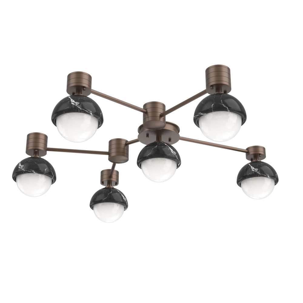 Cabochon Flush Mount Wall Sconce Burnished Bronze