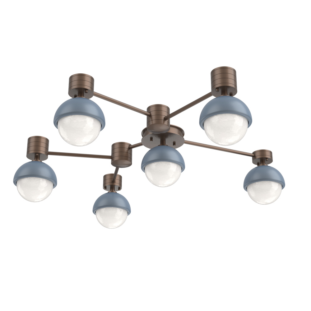 Cabochon Flush Mount Wall Sconce Burnished Bronze