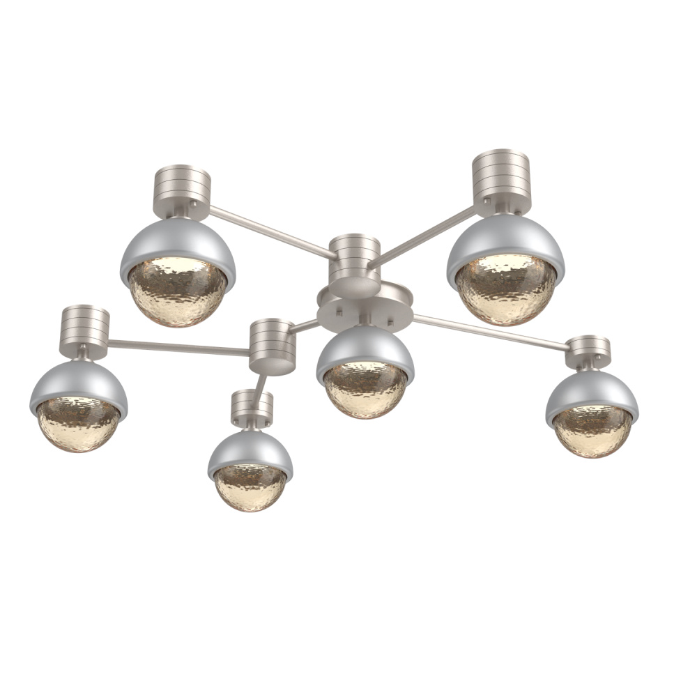 Cabochon Flush Mount Wall Sconce Beige Silver
