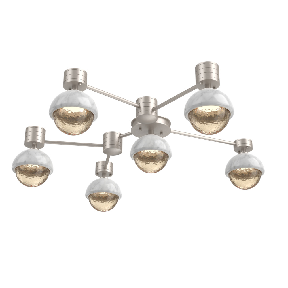 Cabochon Flush Mount Wall Sconce Beige Silver