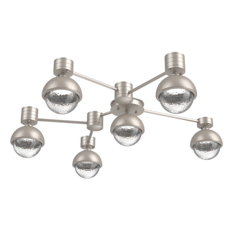 Cabochon Flush Mount Wall Sconce Beige Silver
