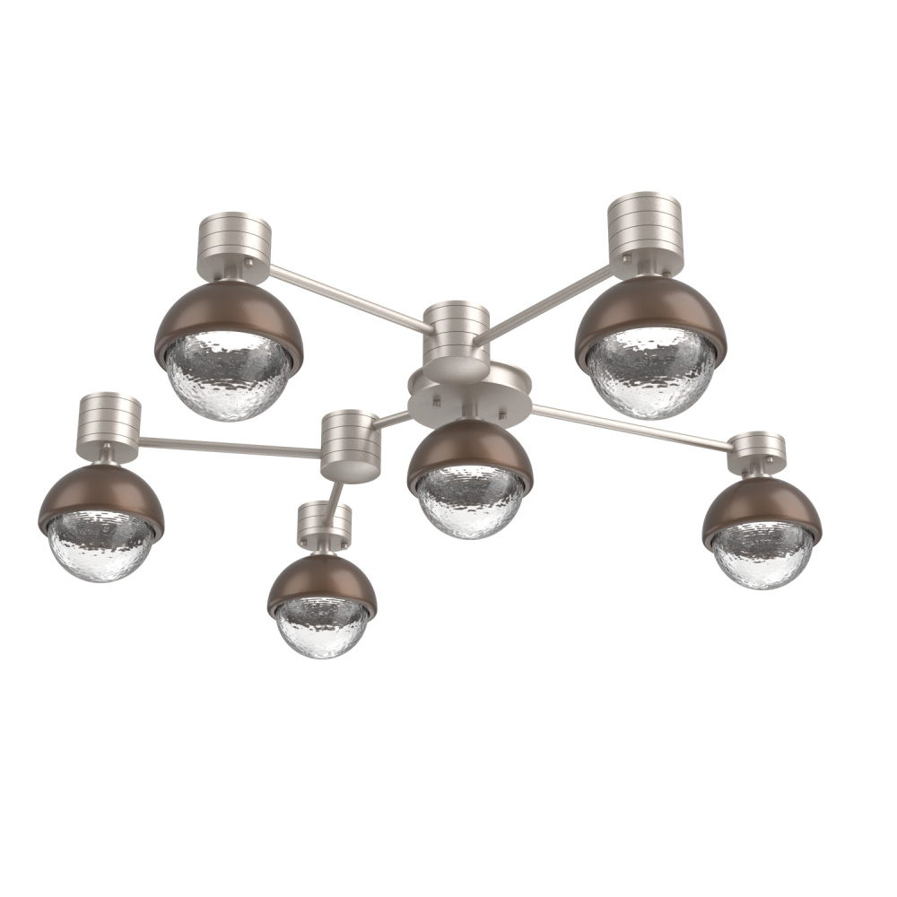 Cabochon Flush Mount Wall Sconce Beige Silver