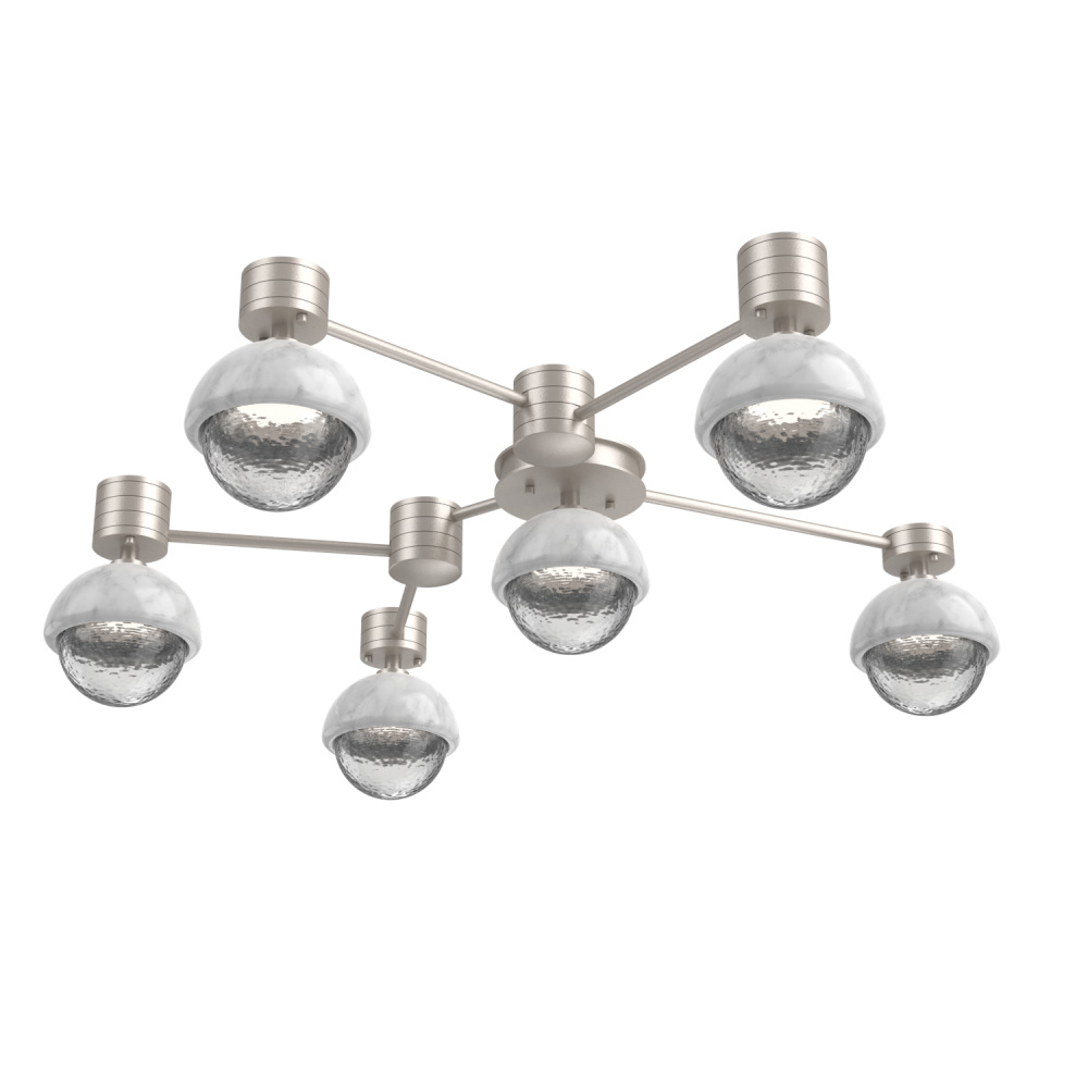 Cabochon Flush Mount Wall Sconce Beige Silver