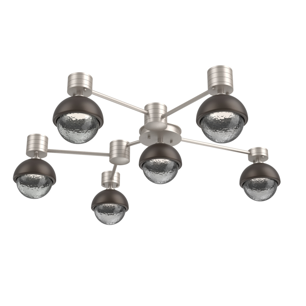 Cabochon Flush Mount Wall Sconce Beige Silver