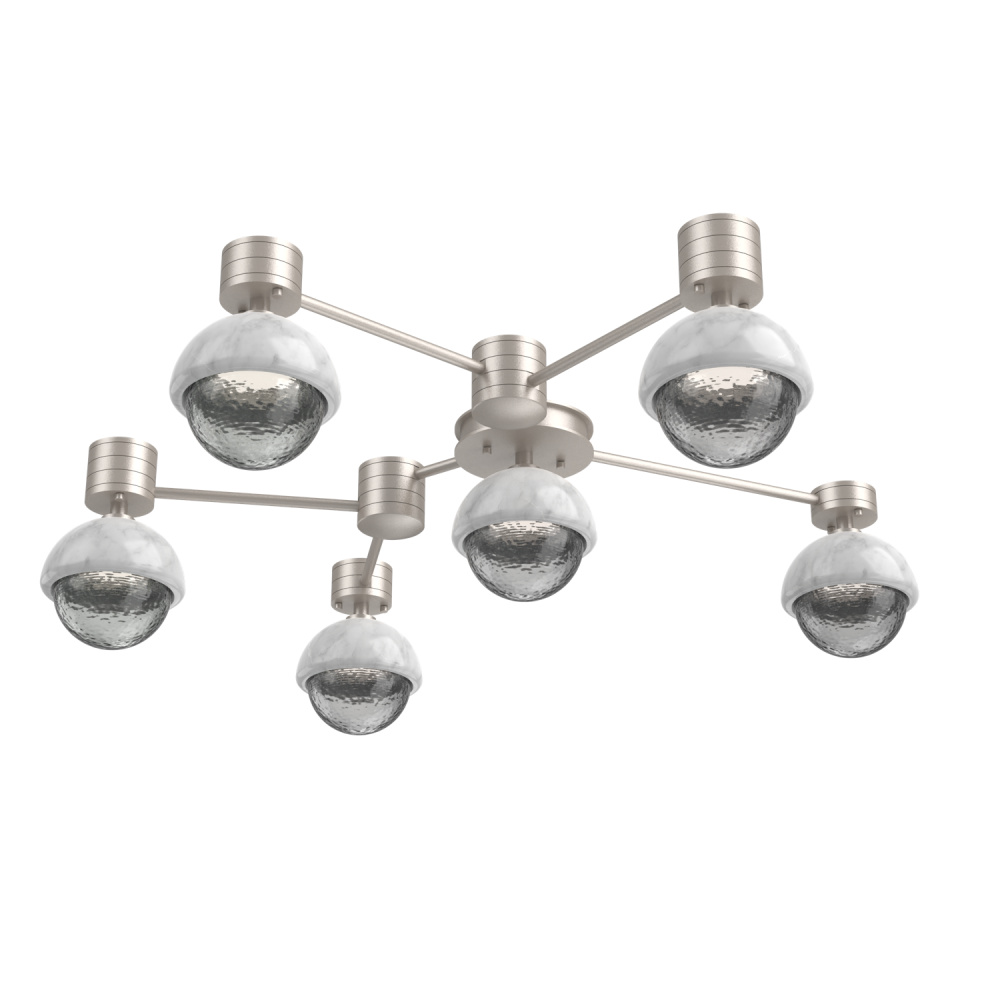 Cabochon Flush Mount Wall Sconce Beige Silver