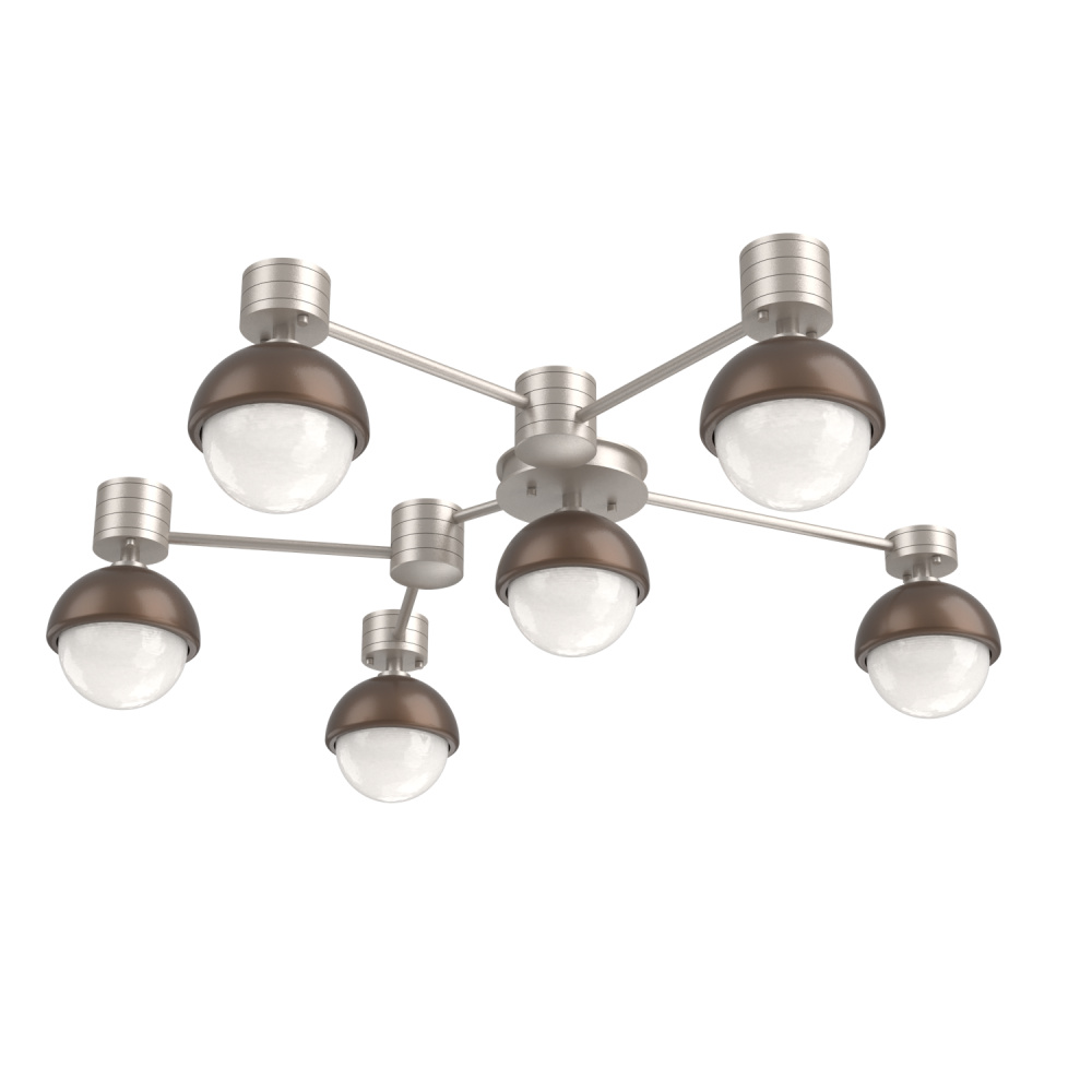 Cabochon Flush Mount Wall Sconce Beige Silver
