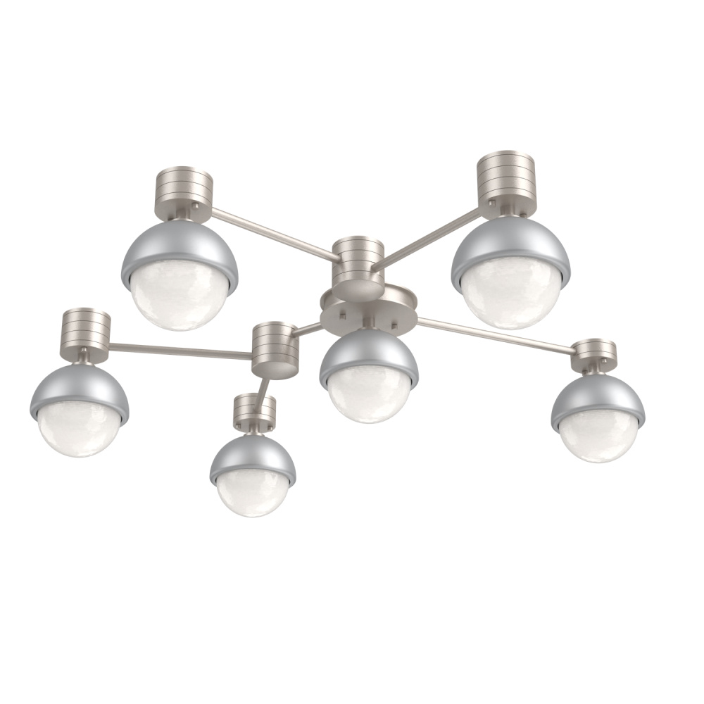 Cabochon Flush Mount Wall Sconce Beige Silver