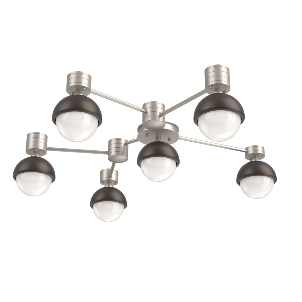 Cabochon Flush Mount Wall Sconce Beige Silver