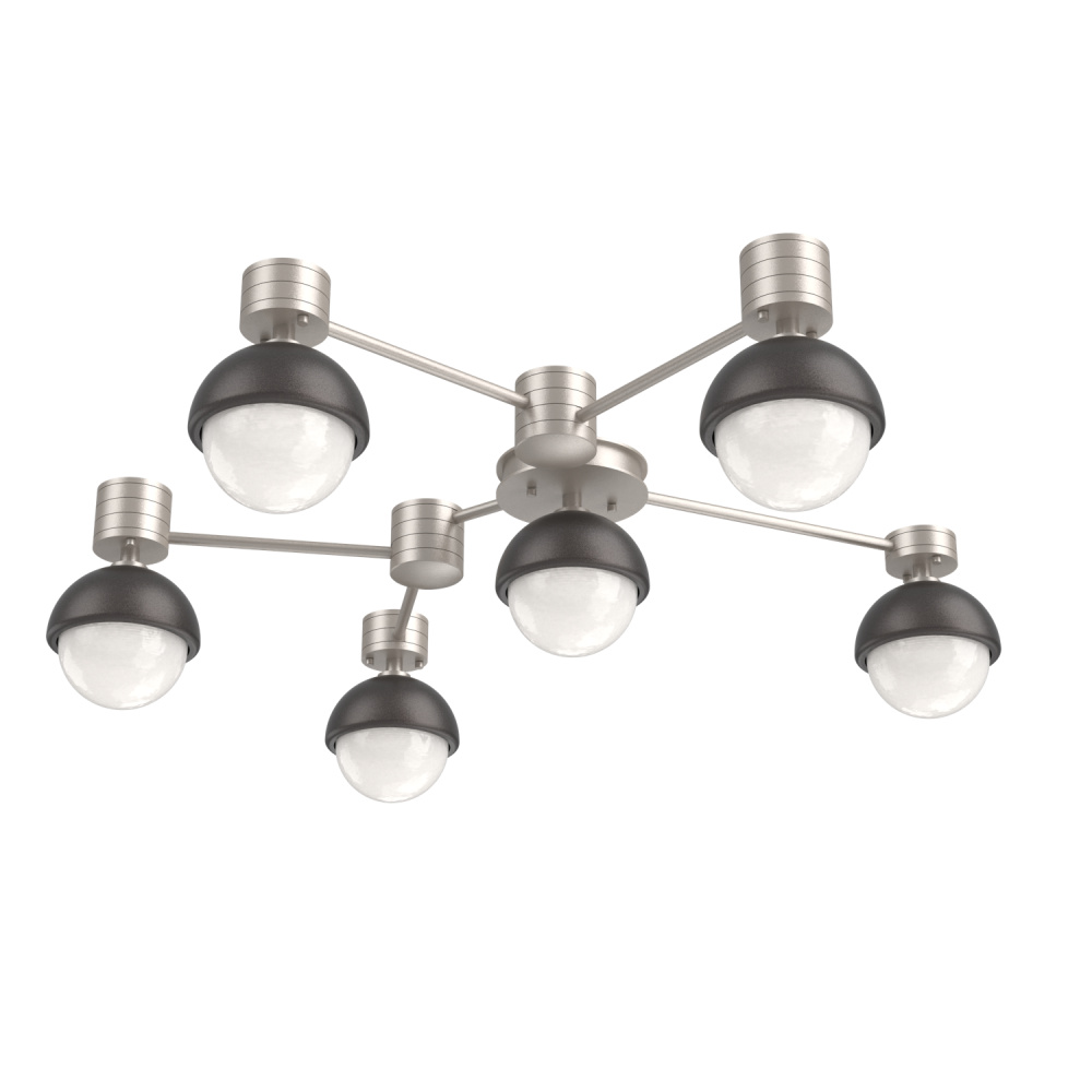Cabochon Flush Mount Wall Sconce Beige Silver