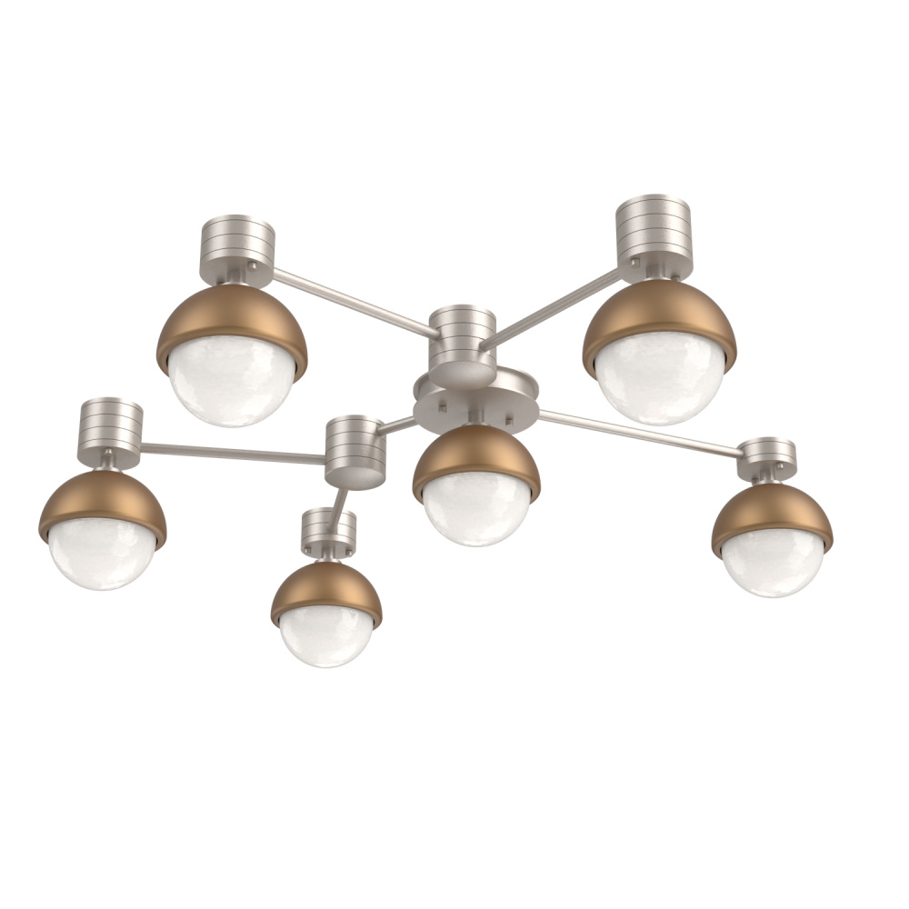 Cabochon Flush Mount Wall Sconce Beige Silver
