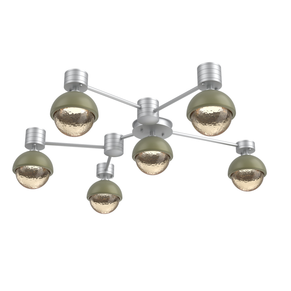 Cabochon Flush Mount Wall Sconce Classic Silver