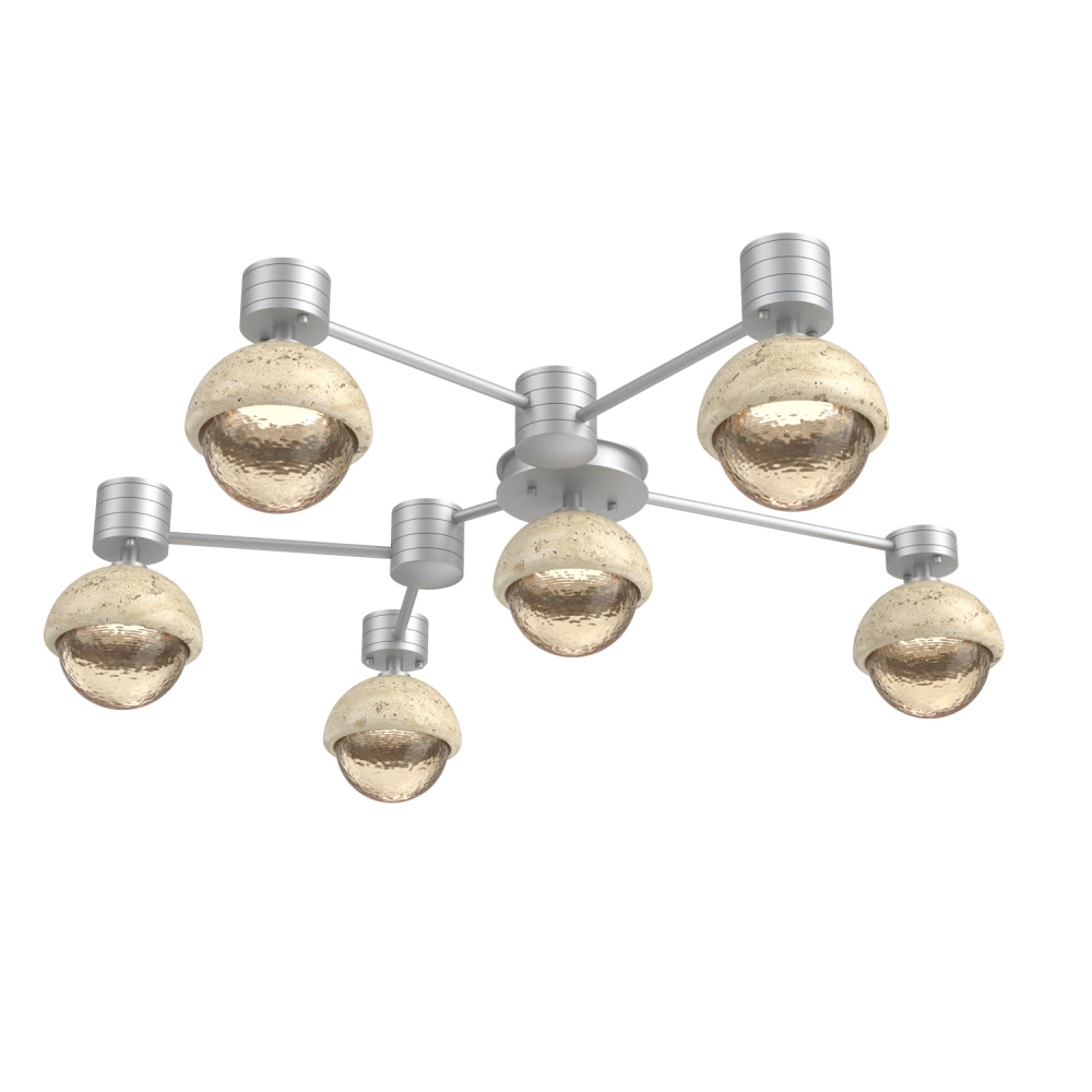 Cabochon Flush Mount Wall Sconce Classic Silver