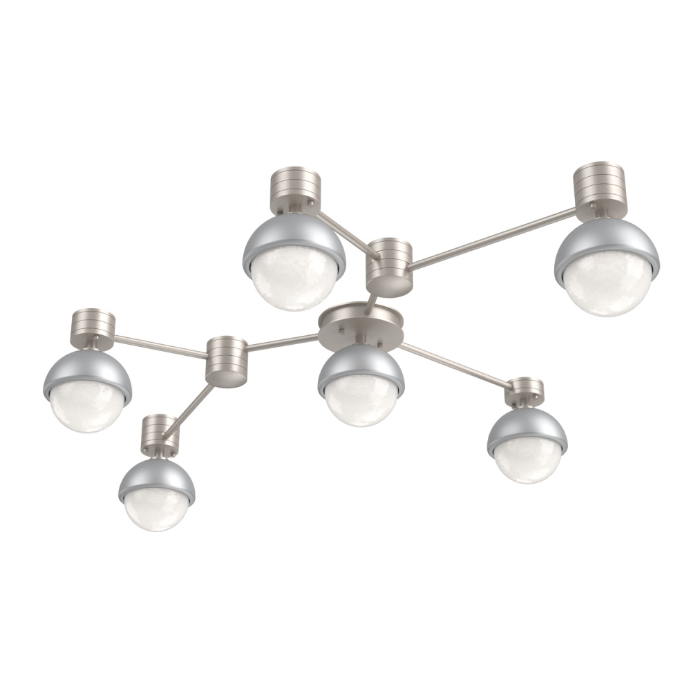 Cabochon Flush Mount Wall Sconce Beige Silver