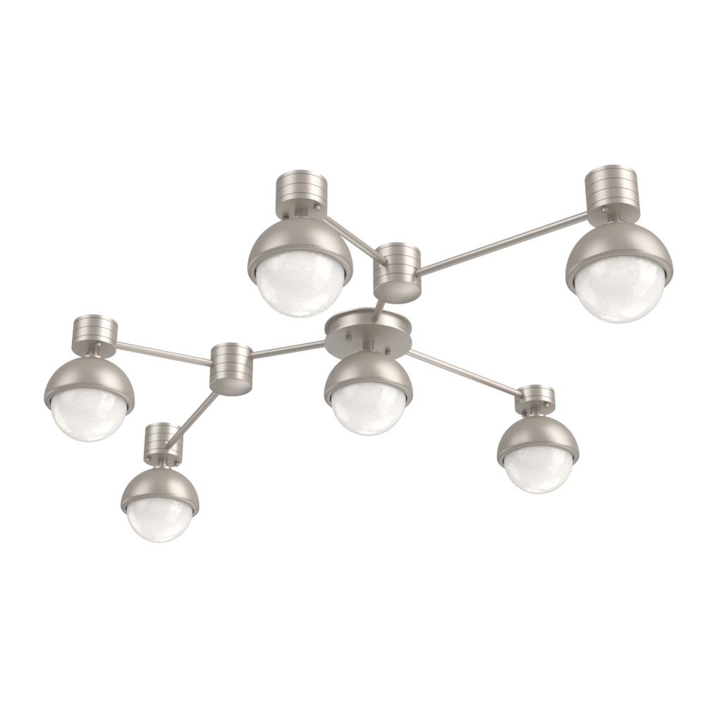 Cabochon Flush Mount Wall Sconce Beige Silver